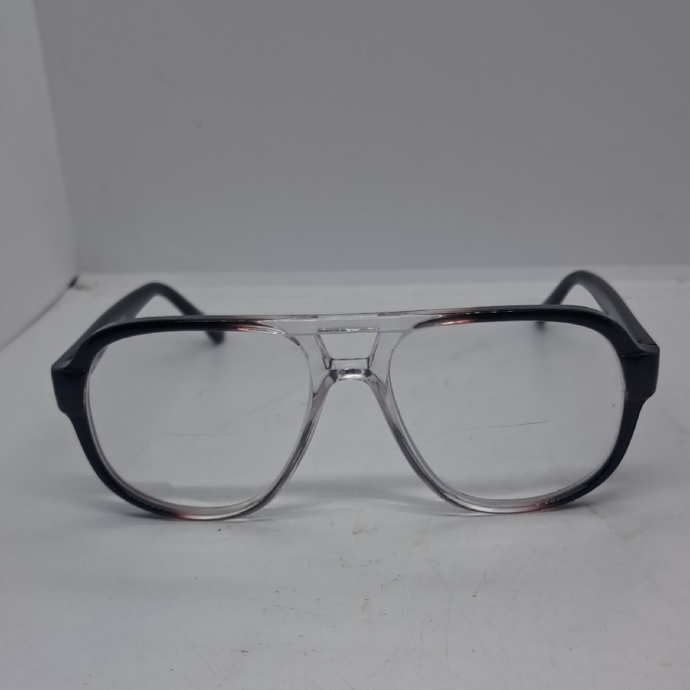 NWT TYCOON COGNAC Black and Clear Eyeglass Frames